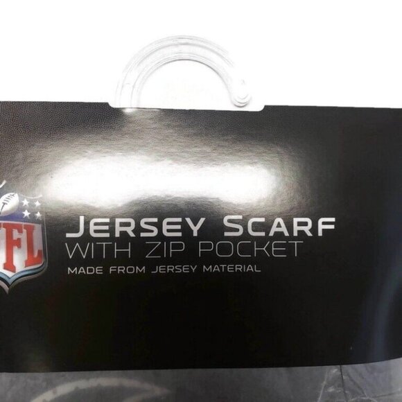 NFL Houston Texans Fleece-Lined Jersey Scarf With Hidden Zip Pocket - Picture 4 of 4
